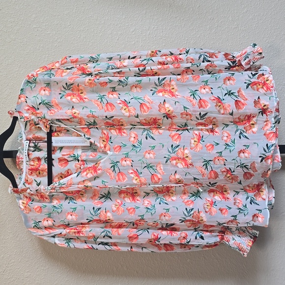 NWT Alice + Olivia Julius Silk Blend Blouse In Small - Picture 6 of 14